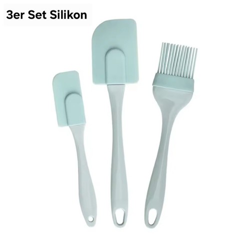 3er set silikon backzubehör - set,