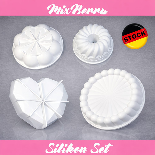 Silikon backform set 4 - silikon, tlg