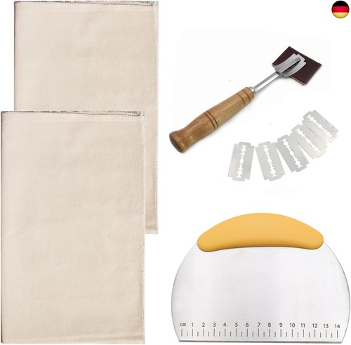 Brotbacken set bäckerleinen - brotbacken-set,,